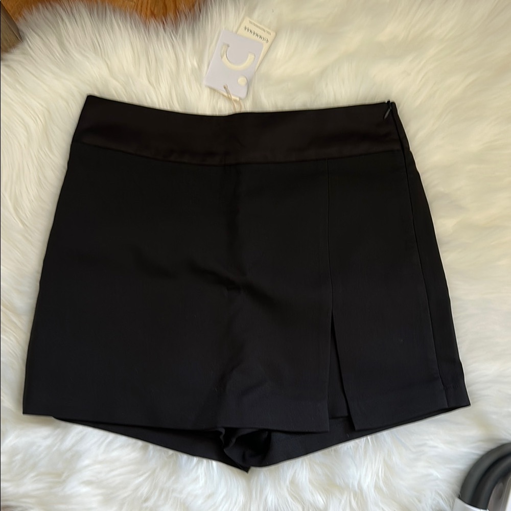 Commense Black Skorts Tailored Mid-Thigh